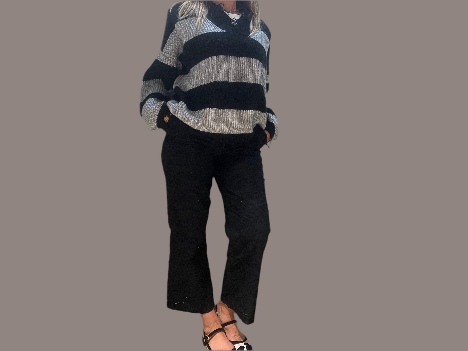 Maglione vicolo a righe