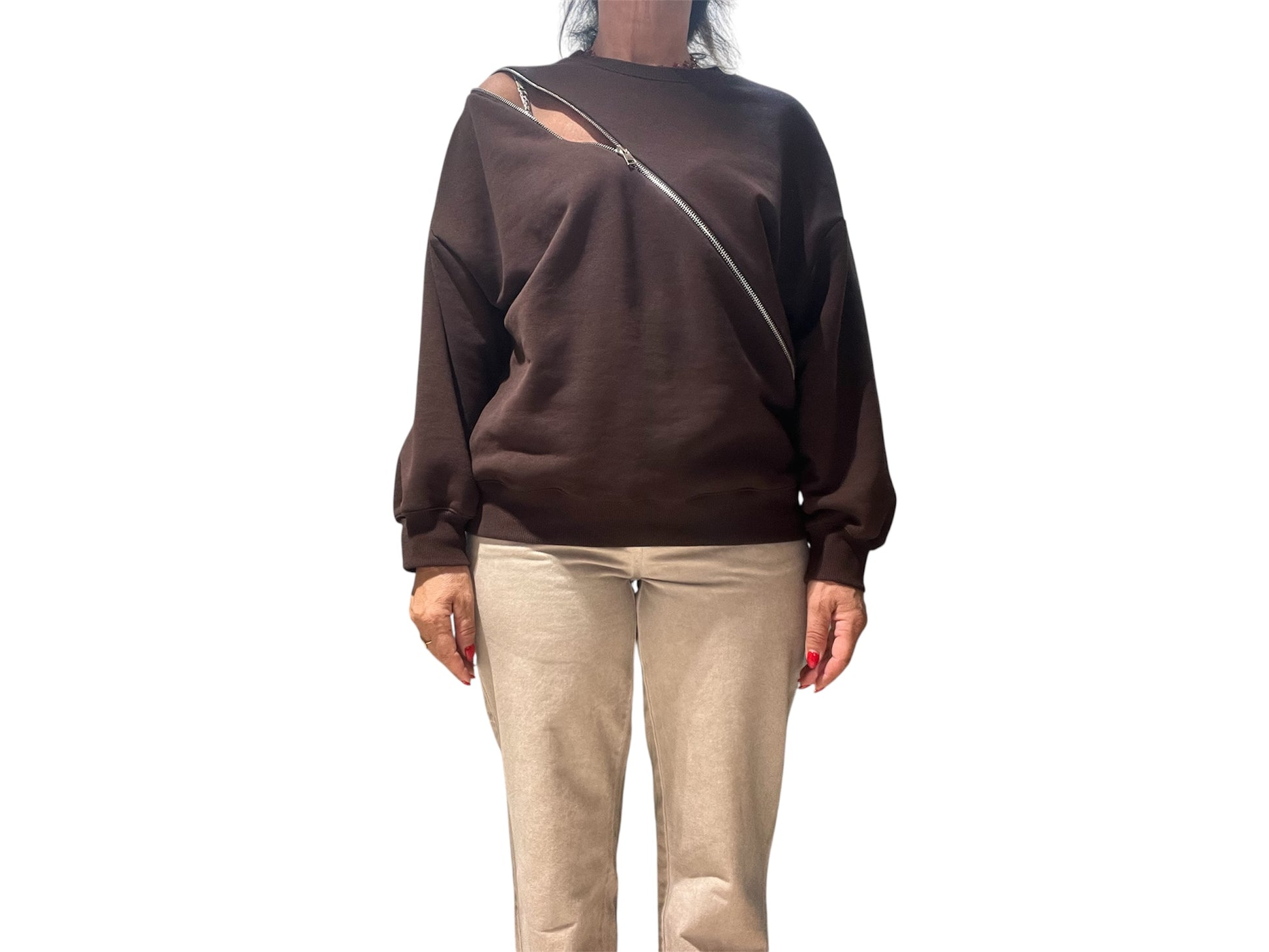 Felpa zip vicolo