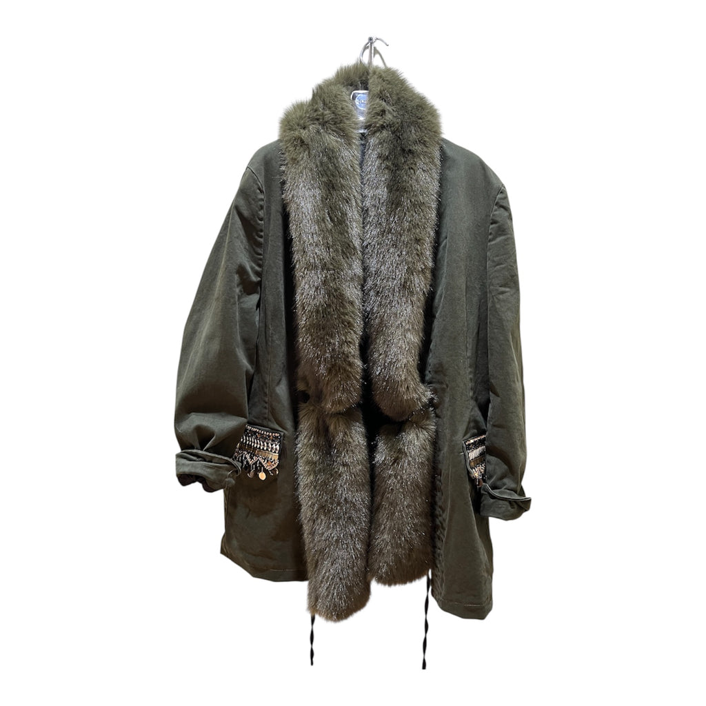 Parka verde tensione in