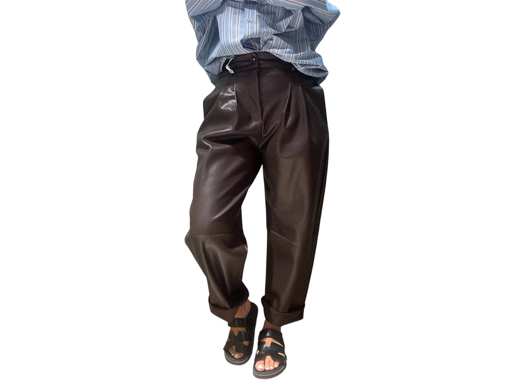 Pantaloni in eco pelle c/pences 5 Susy mix