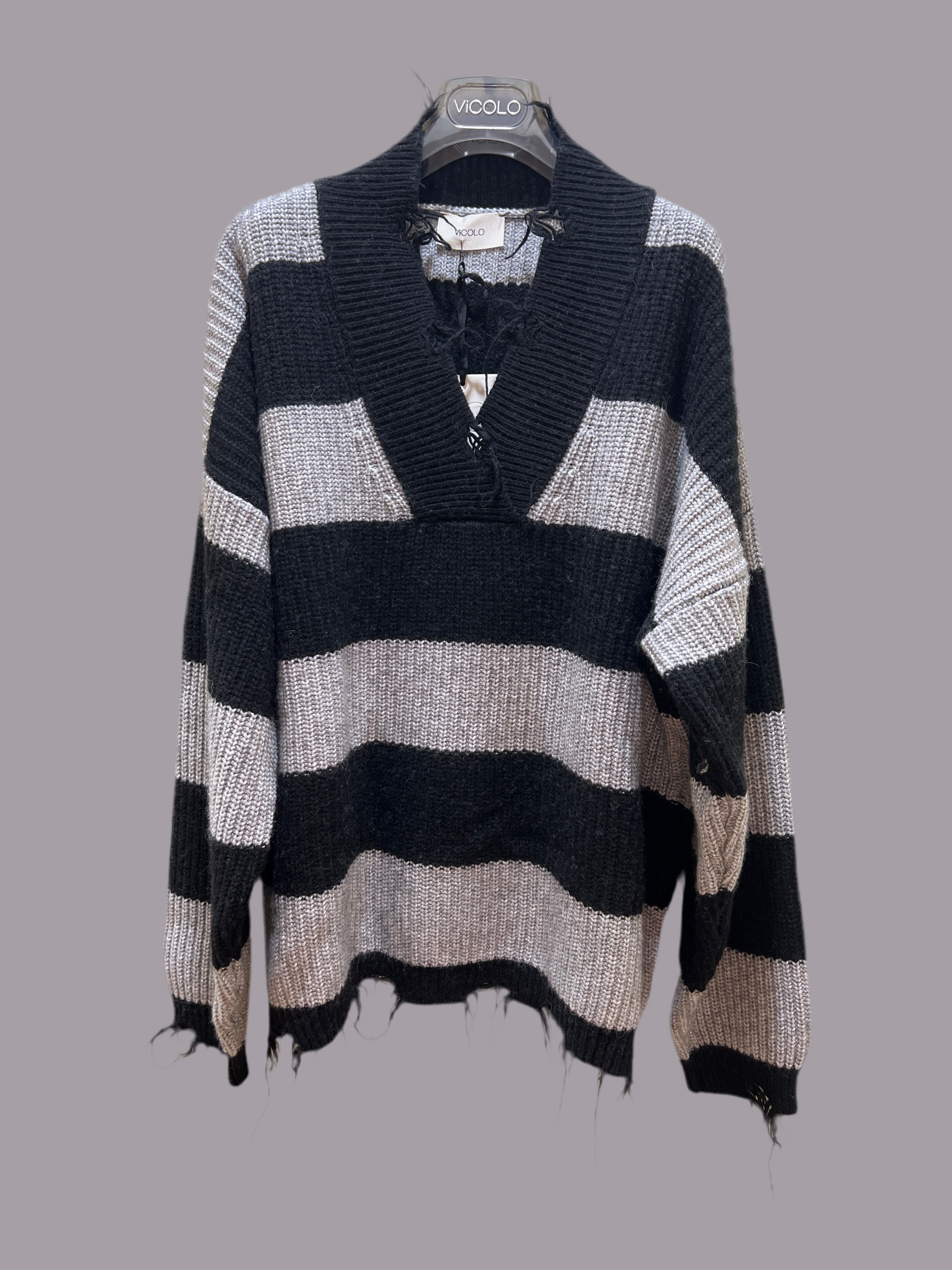 Maglione vicolo a righe