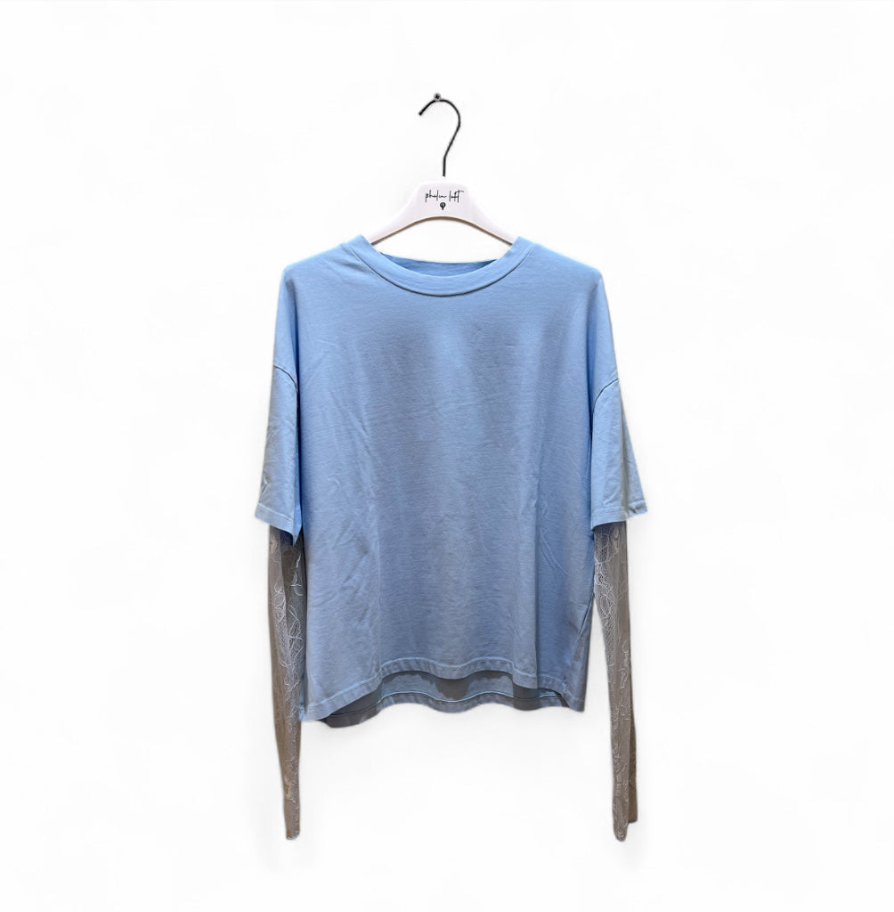 T shirt maglia c/pizzo Susy mix