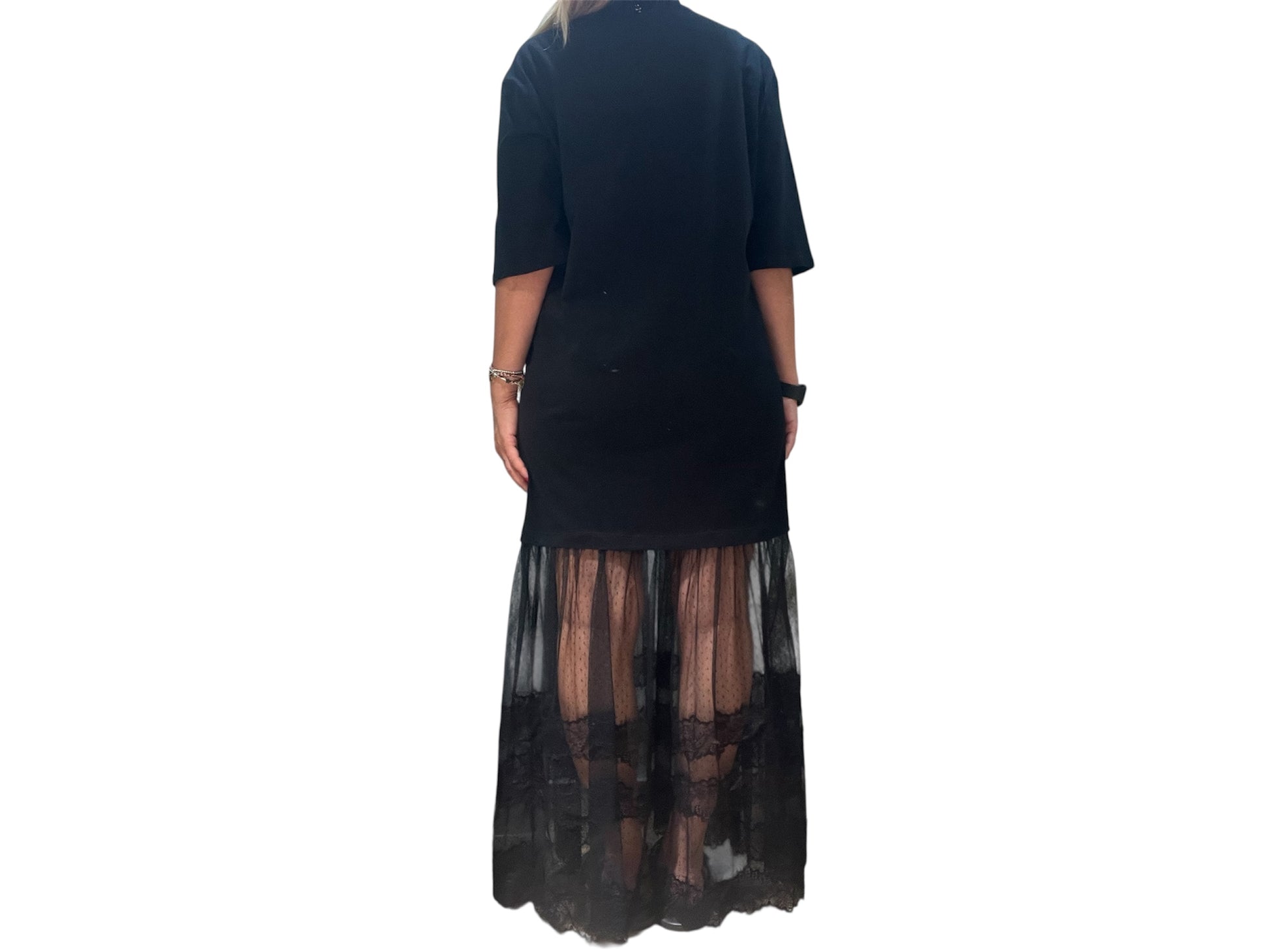Abito nero tulle philia loft