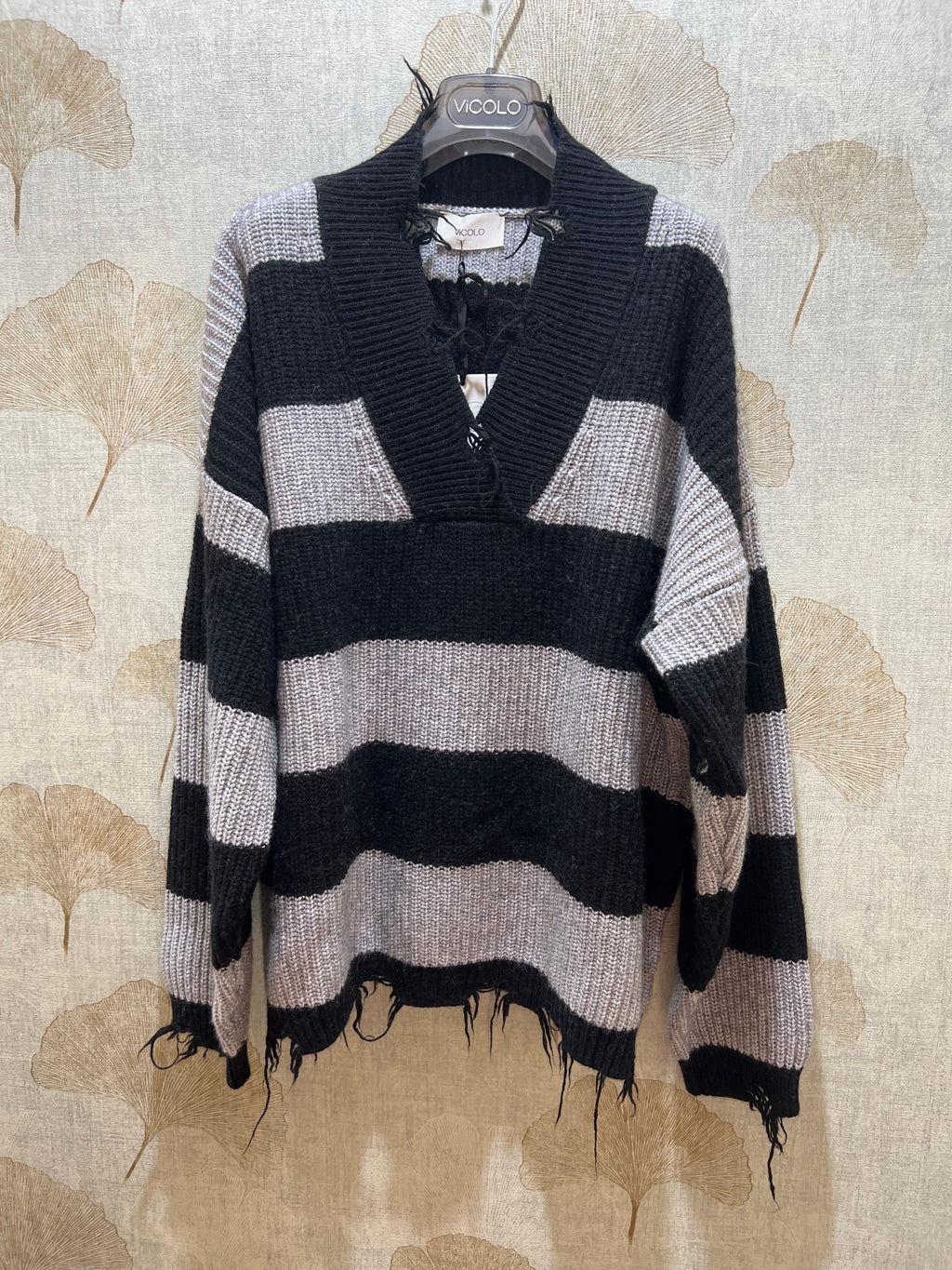 Maglione vicolo a righe